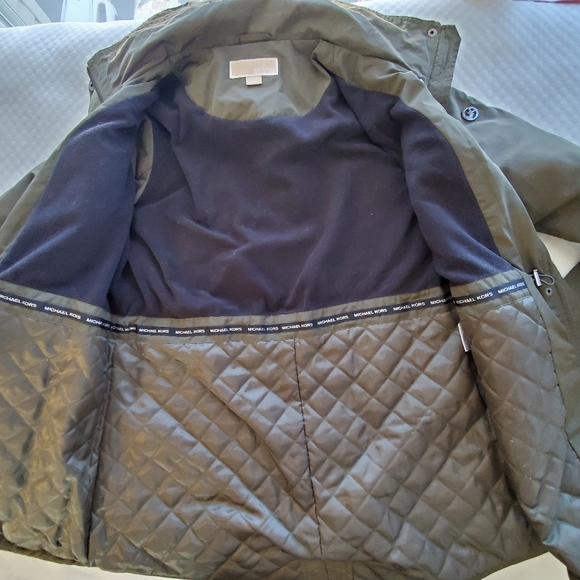 Michael Kors Anorak Rain Coat Women Large Trench Hood Utility‎ Gorpcore - Picture 8 of 16